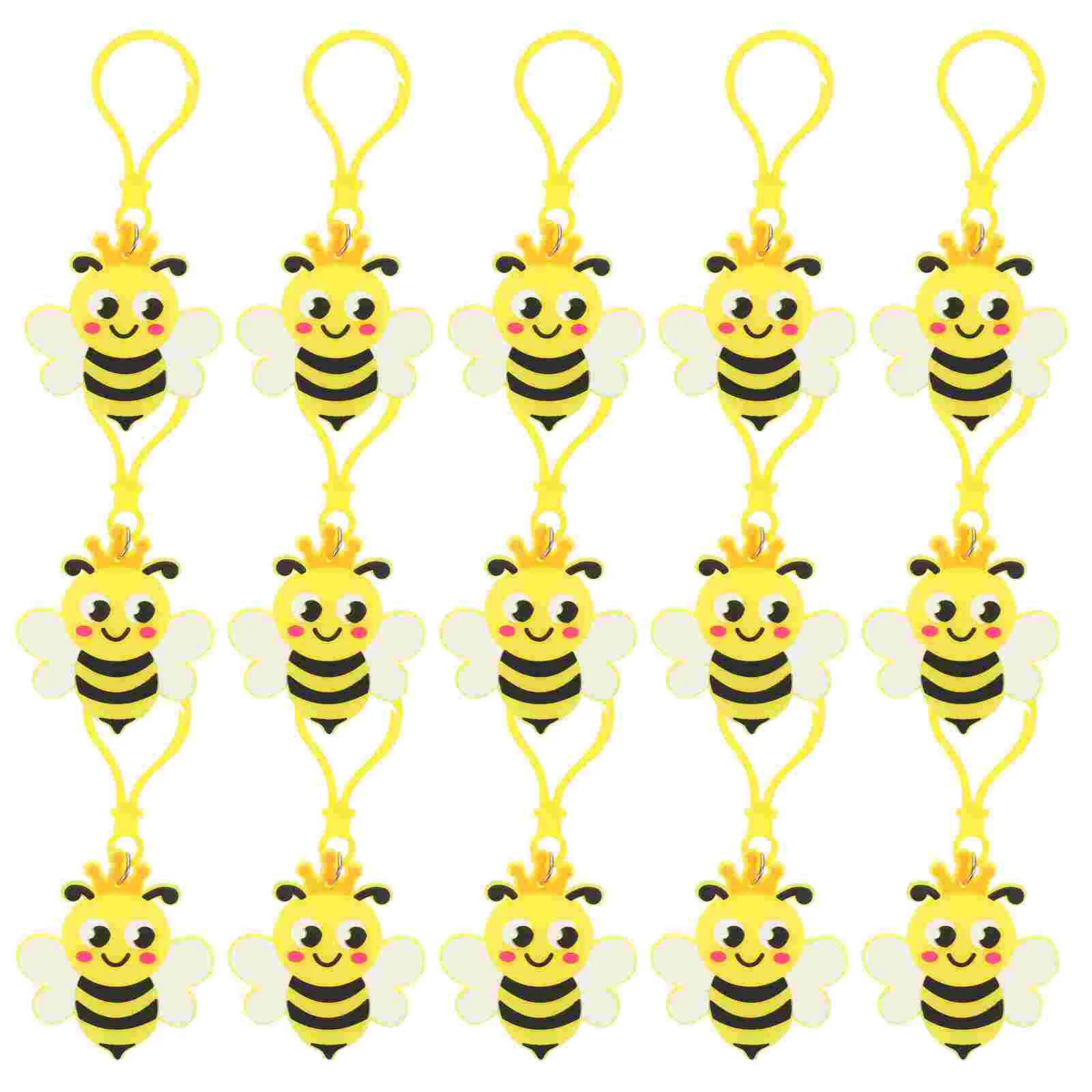 

24pcs Cartoon Bee Keychains Bee Theme Party Keychain Backpack Purse Keyring Pendants Bee Party Favor