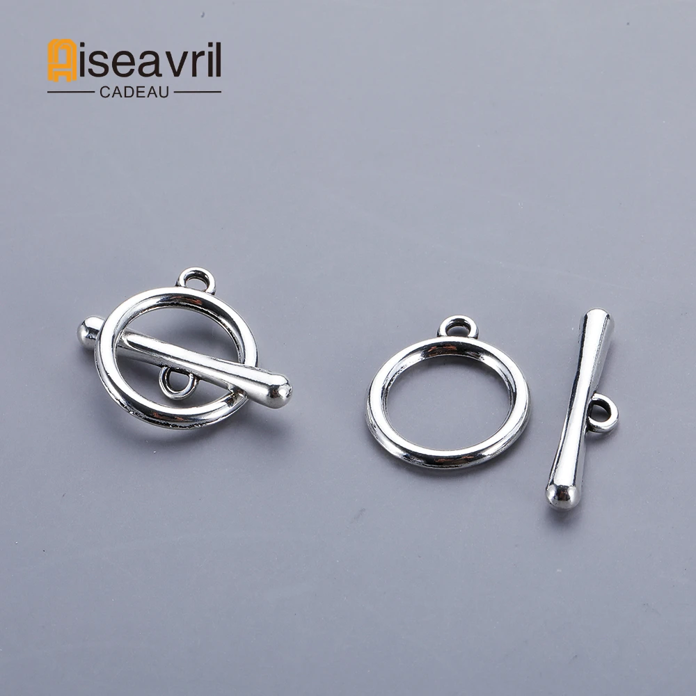 10sets/Lot Classic OT Clasp for Necklace Bracelet Making Stainless Steel 6 Colors Connector Toggle Clasp DIY Jewelry Findings