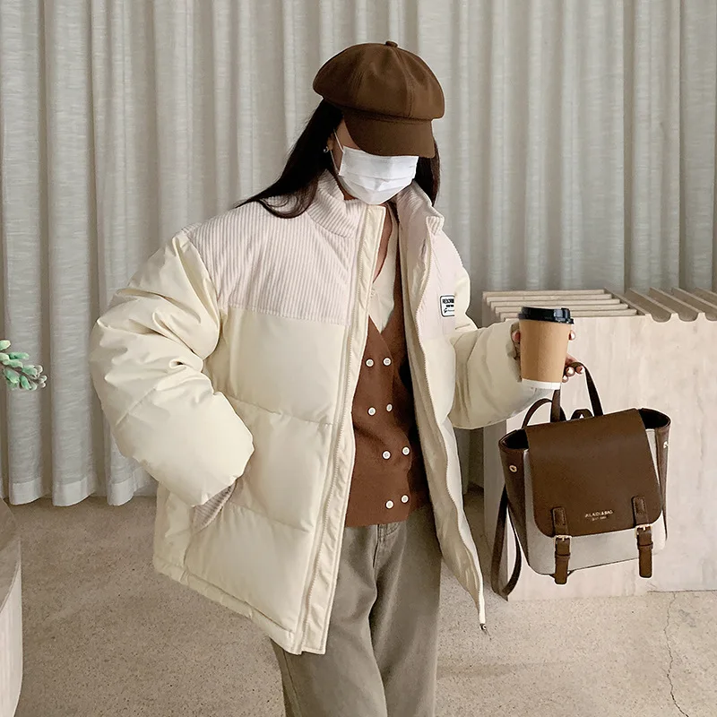 Куртка Fdfklak женская с хлопковой подкладкой модный короткий плотный свободный