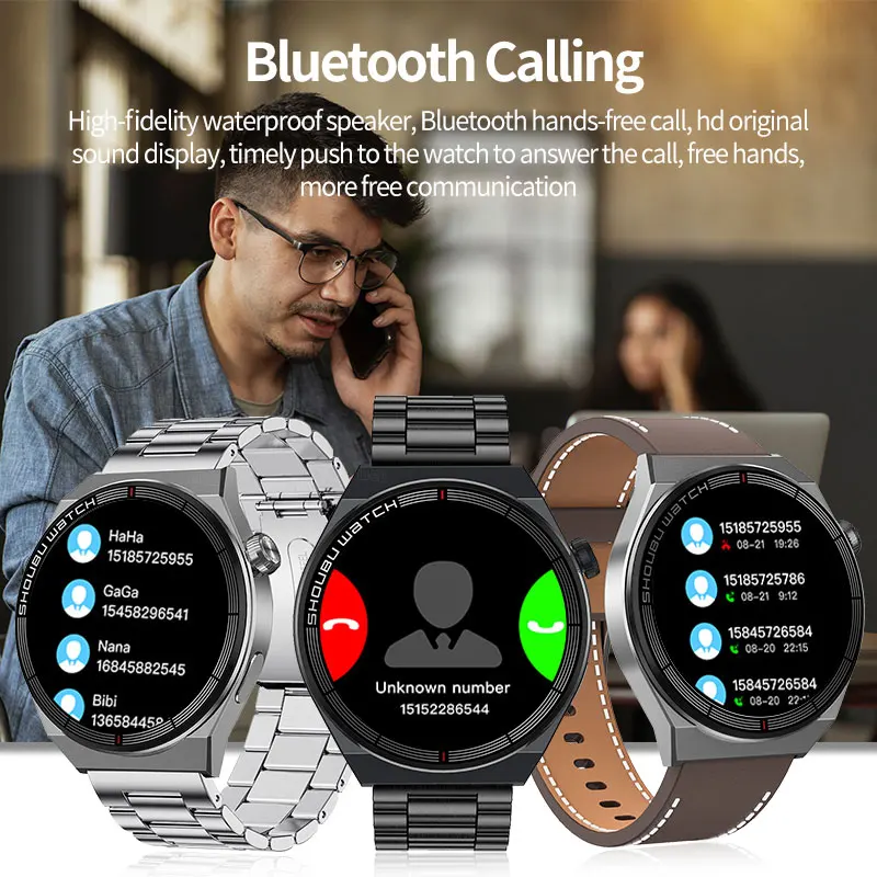 Умные часы LIGE AMOLED с Bluetooth и функцией вызова спортивный фитнес-трекер мониторинг