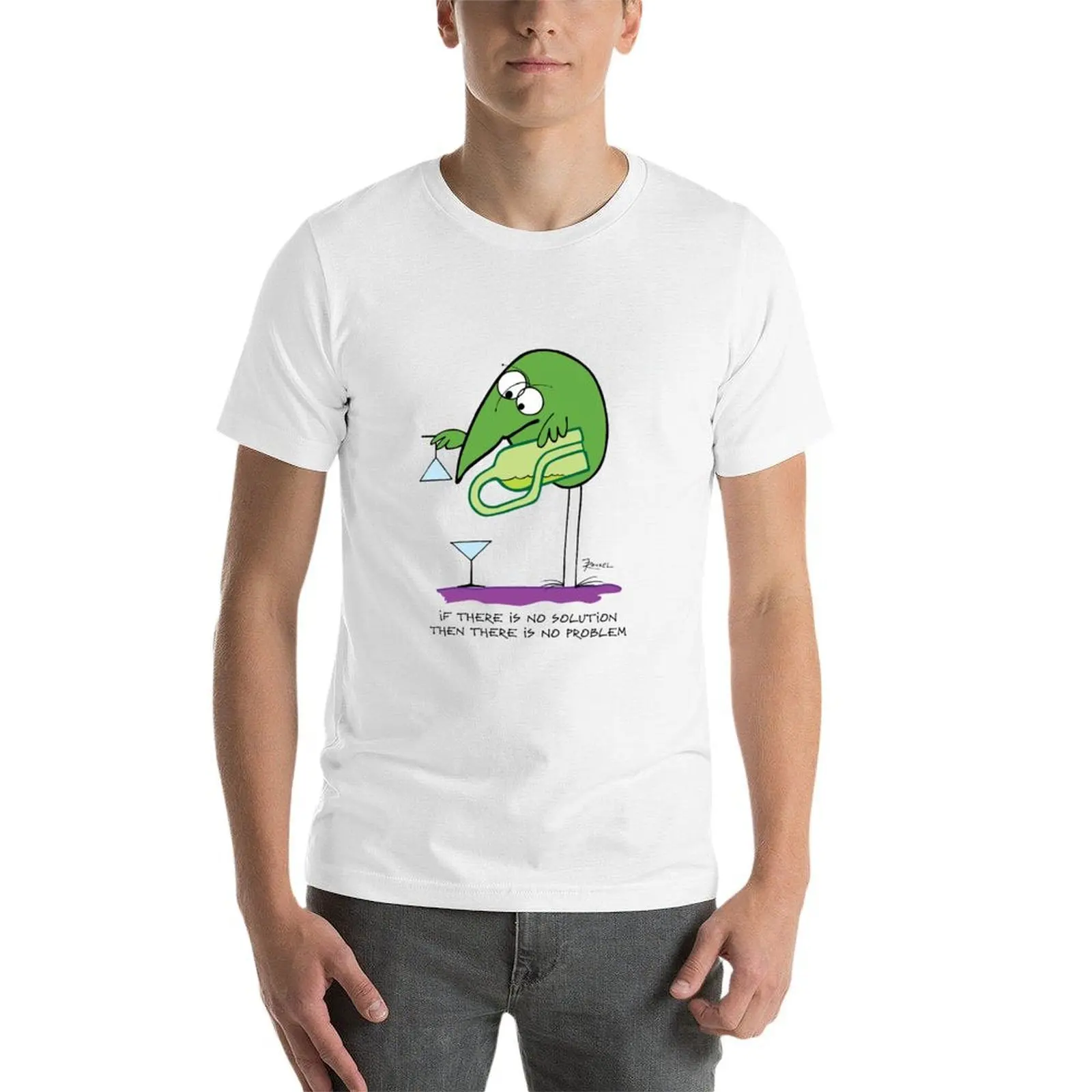 Фото No problem with the shadoks T-Shirt t shirts for man graphic vintage man tshirt T-Shirt №4