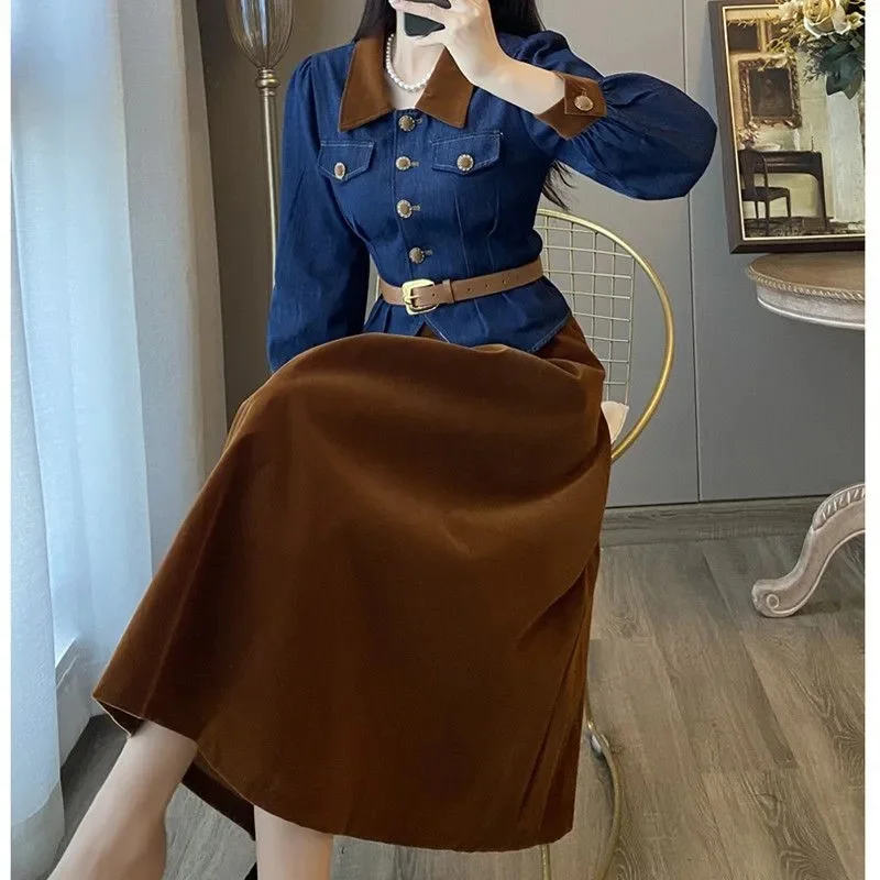 Маленькое платье в стиле ретро ароматом осень-зима 2024 высококачественная