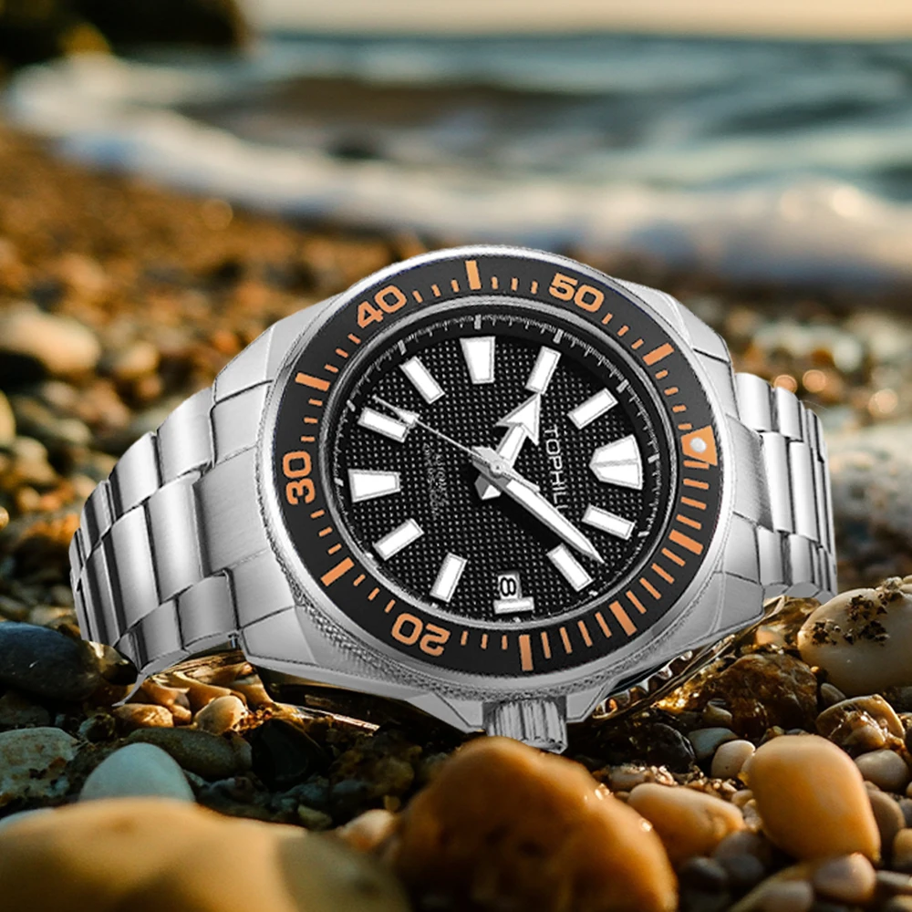 TOPHILL 300 М Мужские Дайверские Часы С Сапфировым Стеклом Светящиеся Стрелки Из