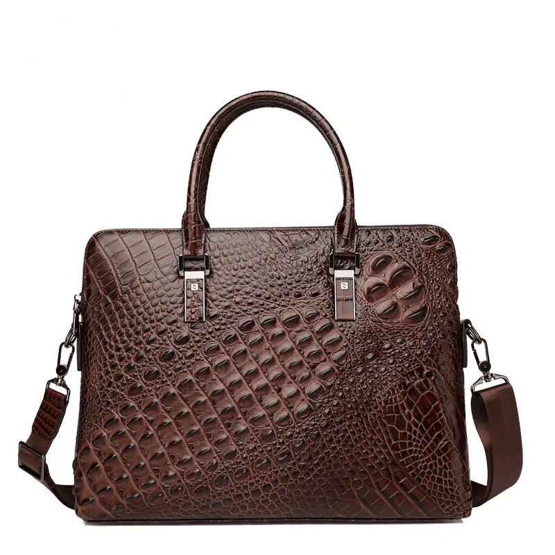 Man's Handbag Briefcase Business Single Shoulder Genuine Men Bags Leather Fashion Messenger Crossbody Laptop Bag Free Shipping