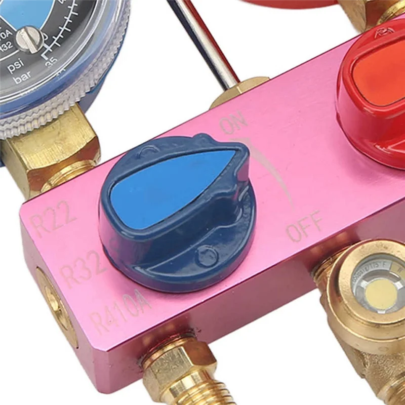 HS-M02 Манометр диагностического коллектора хладагента G1/4 станка Холодильный