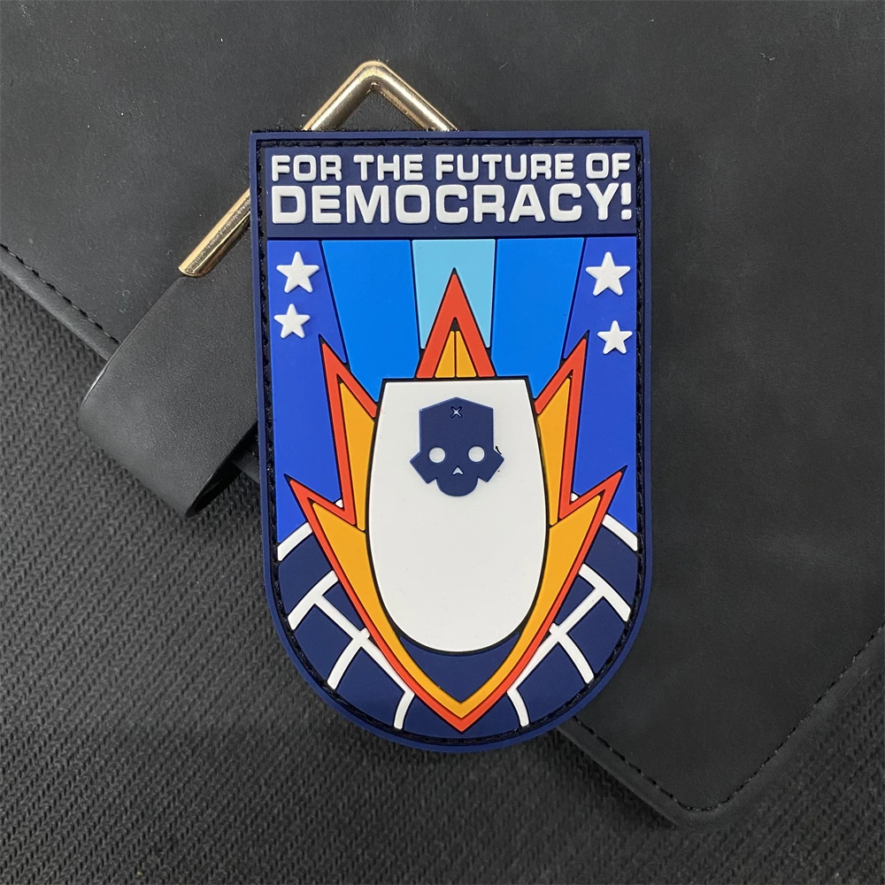 Значок из ПВХ для морального духа Hell Diver будущего демократии наклейки на рюкзак с