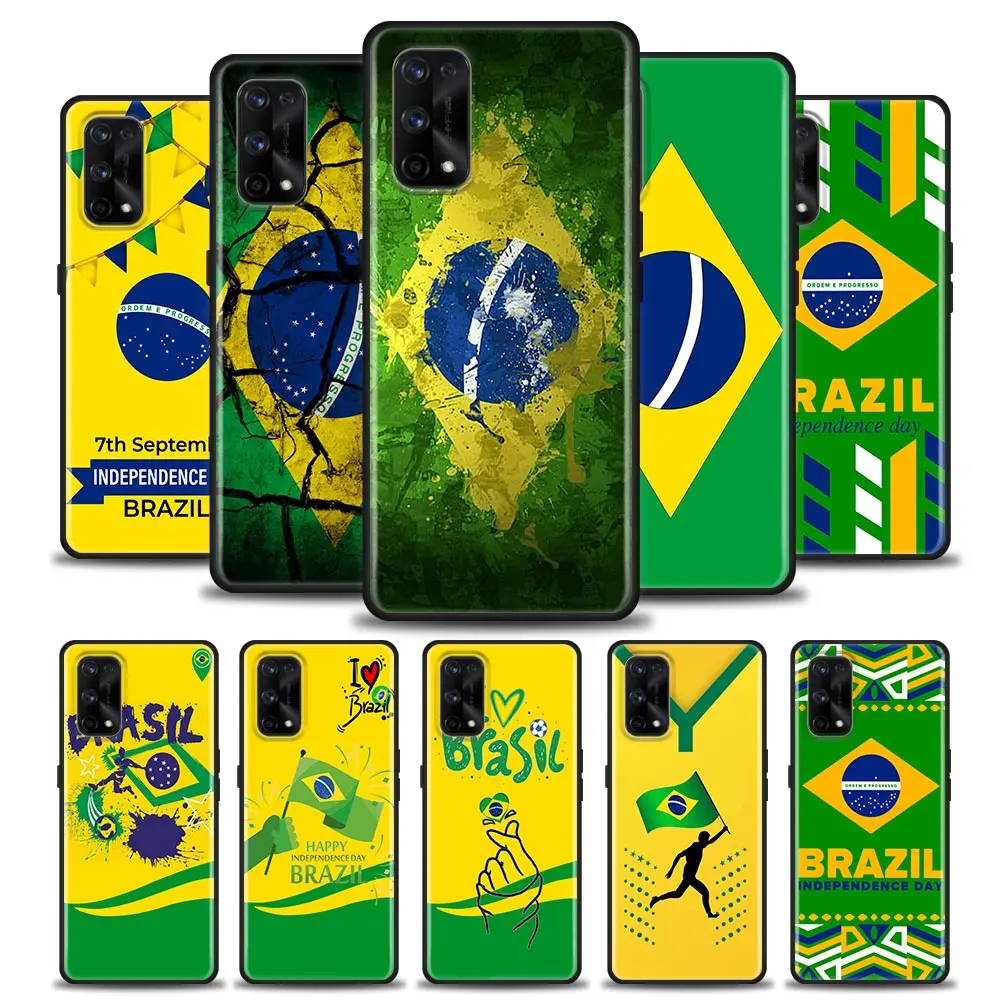 

Flag Of Brazil Funda Case For Realme GT 2 Pro Neo2 NARZO 50 50I 50A 5G C35 C33 C31 C30 C21 C20 C15 V25 V15 Case Shell Coque Capa