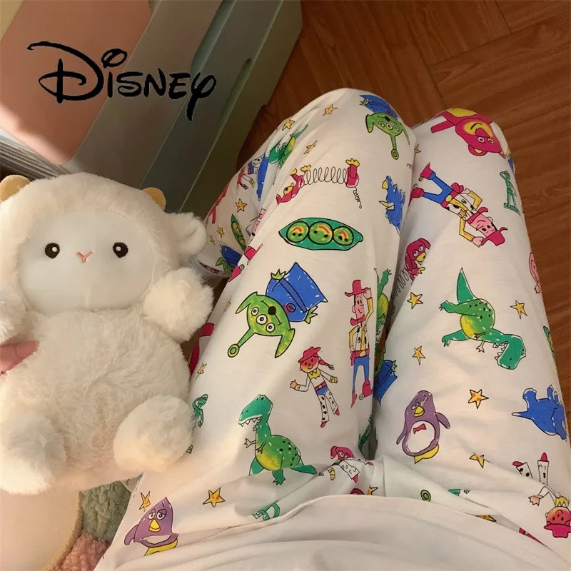 

Kawaii Disney Toy Story New Autumn Long Sleeve Pajama Pants Y2k Casual Print Cute Lazy Wind Loose Soft Pants For Women