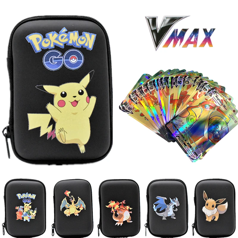 

Pokemon Cards Covers Pouch Pikachu Album Book 60 Capacity Card Holder Album Hard Case Book Holder Game Card Earphone Box V VAMX