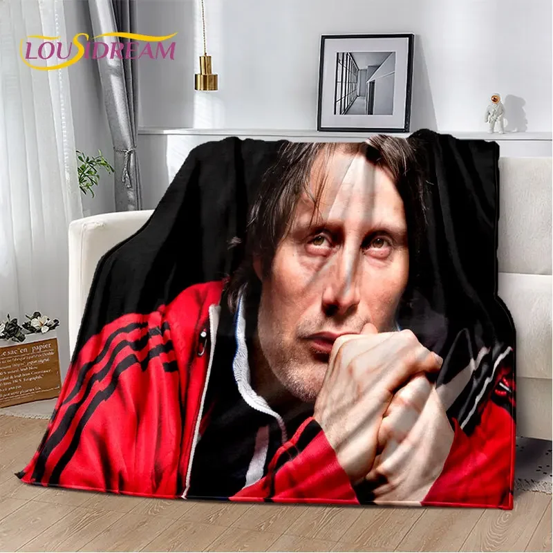 

Мягкое плюшевое одеяло 3D Mads Mikkelsen Actor Star, фланелевое одеяло, покрывало для гостиной, спальни, кровати, дивана, пикника, для детей