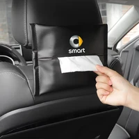 car sun visor tissue boxes leather hanging bag paper towel organizer for smart fortwo forfour 453 451 450 tissue storage box