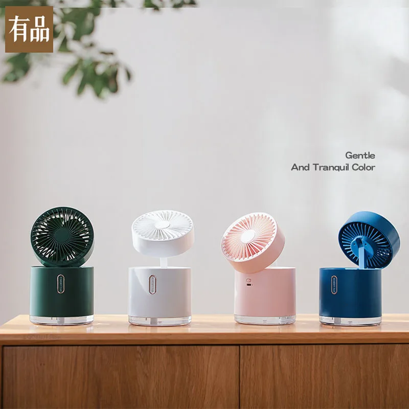 

Youpin USB Air Conditioner Air Cooler Fan Desktop Air Cooling Fan Humidifier Purifier Aromatherapy Spray Moisturizing Fan Gift