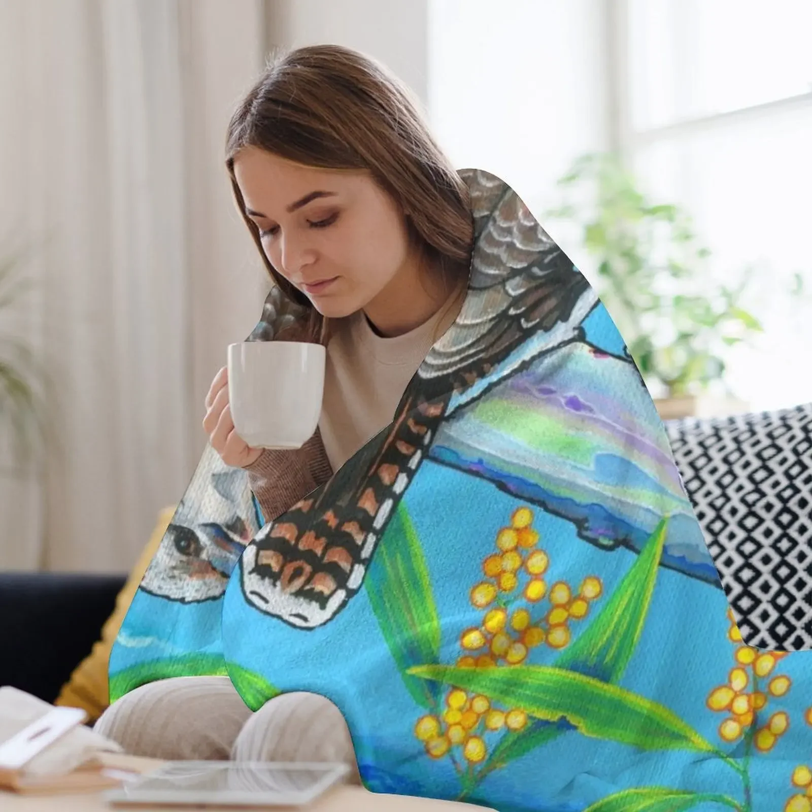 Kindred Kookaburras плюшевое одеяло для дивана