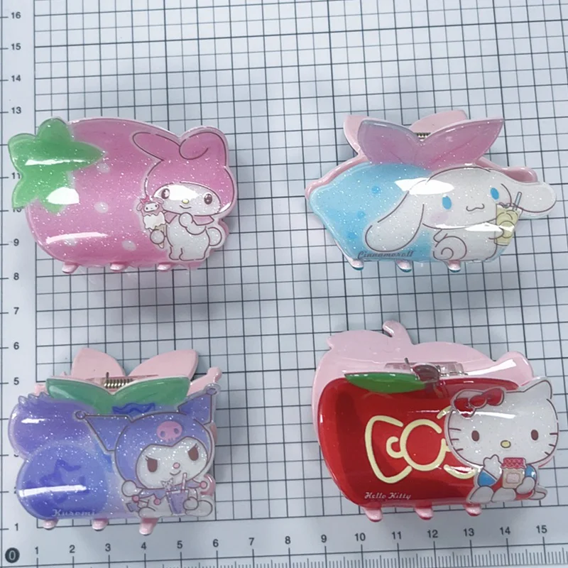 

New Anime Sanrios Kt Kuromi My Melody Cinnamoroll Cartoon Grab Clip Kawaii Girl Heart Japanese Sweet Cute Ins Acrylic Shark Clip