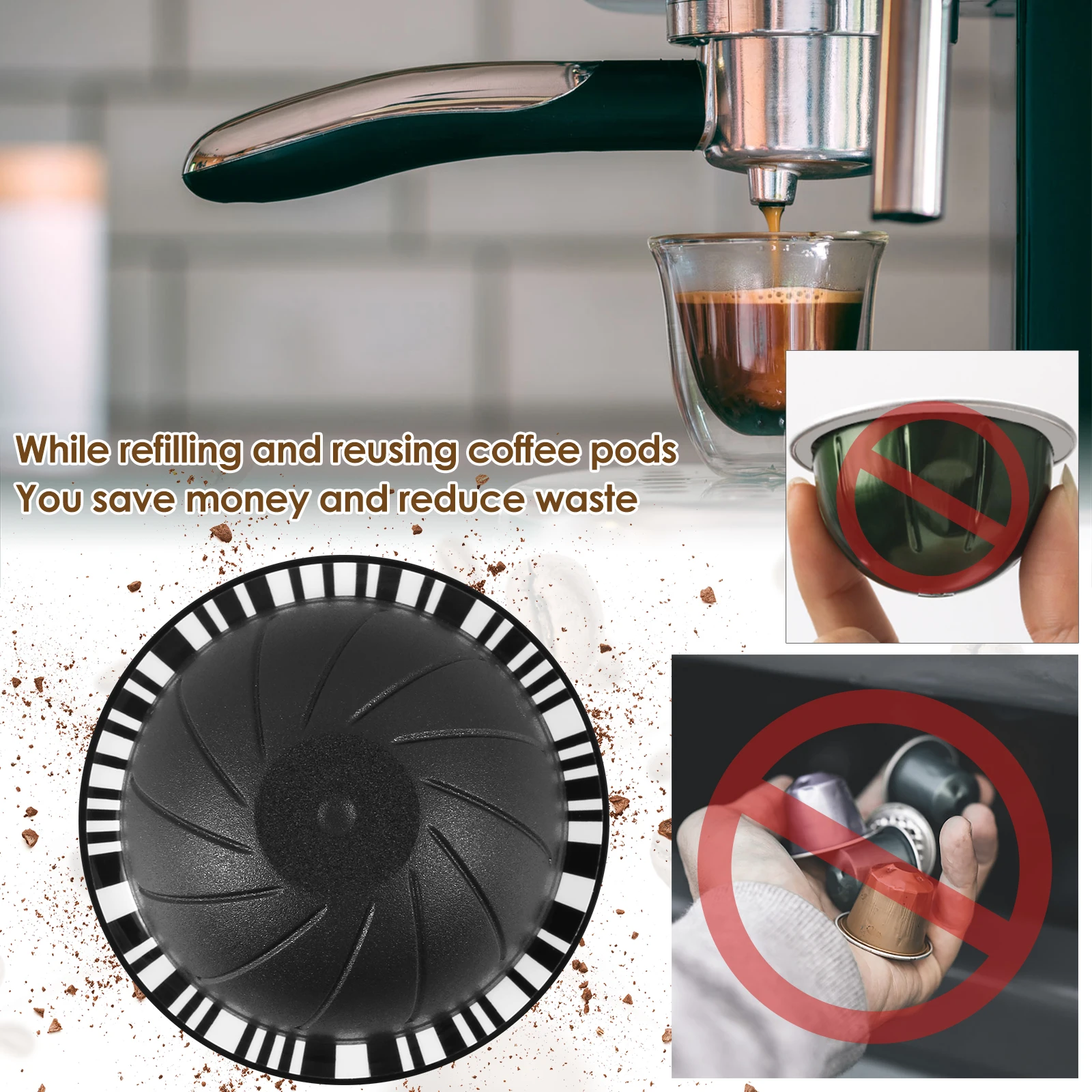 Силиконовые крышки для капсул кофе 100 шт. совместимые с пищевыми силиконовыми