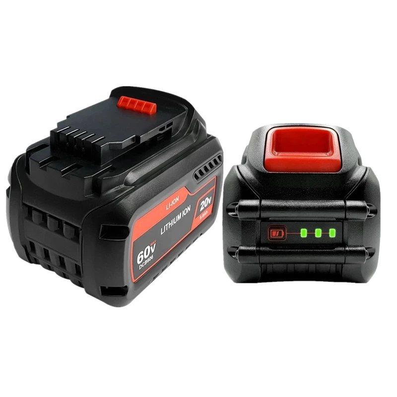 

20v 60v 6.0ah 9.0ah dcb606 substituição li-ion bateria para dewalt max xr 20v/60v ferramenta elétrica 9000mah bateria de lítio