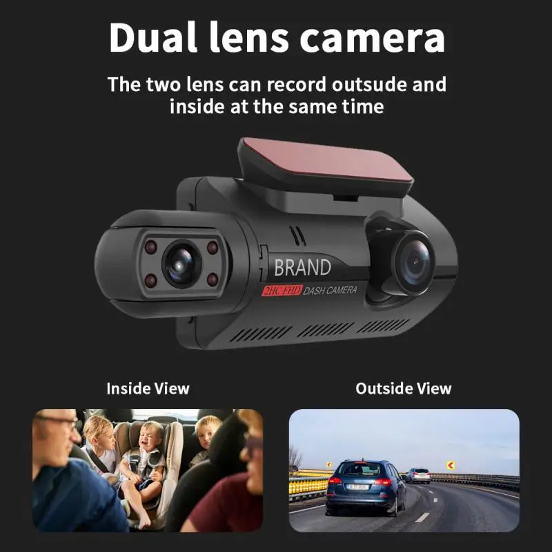 АВТОМОБИЛЬНАЯ КАМЕРА 1080P WIFI Dash Cam Front And Rear Interior 3 Cameras With GPS Dual Lens Car DVR Night DashCam Vehicle Camera Auto on.