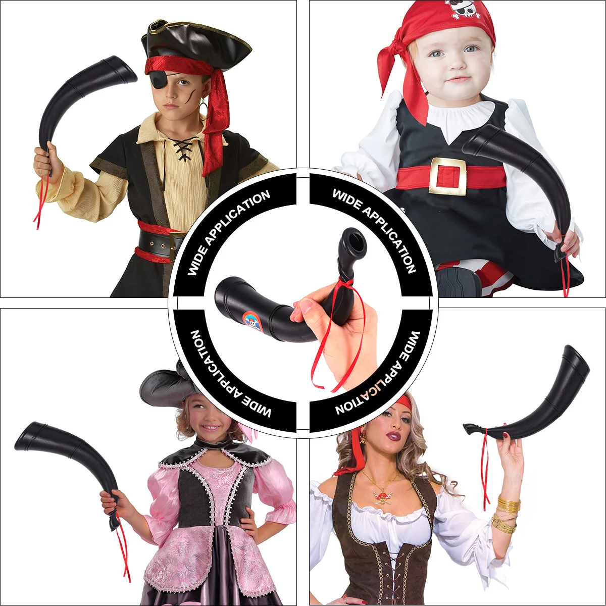 4 шт. детские игрушки пиратский рожок на Хэллоуин