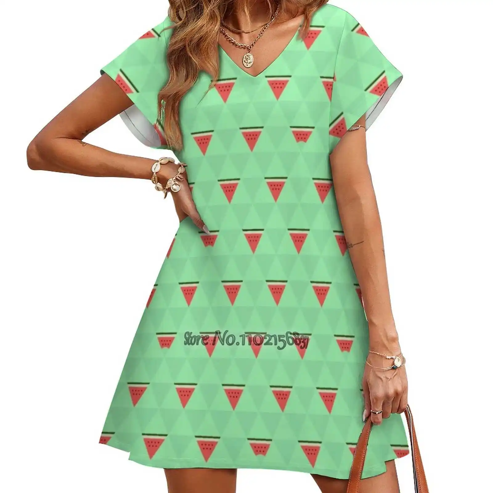 

Нарезанная Свободная юбка с V-образным вырезом, сексуальная юбка с коротким рукавом, свободное ТРАПЕЦИЕВИДНОЕ светильник кое и дышащее плат...