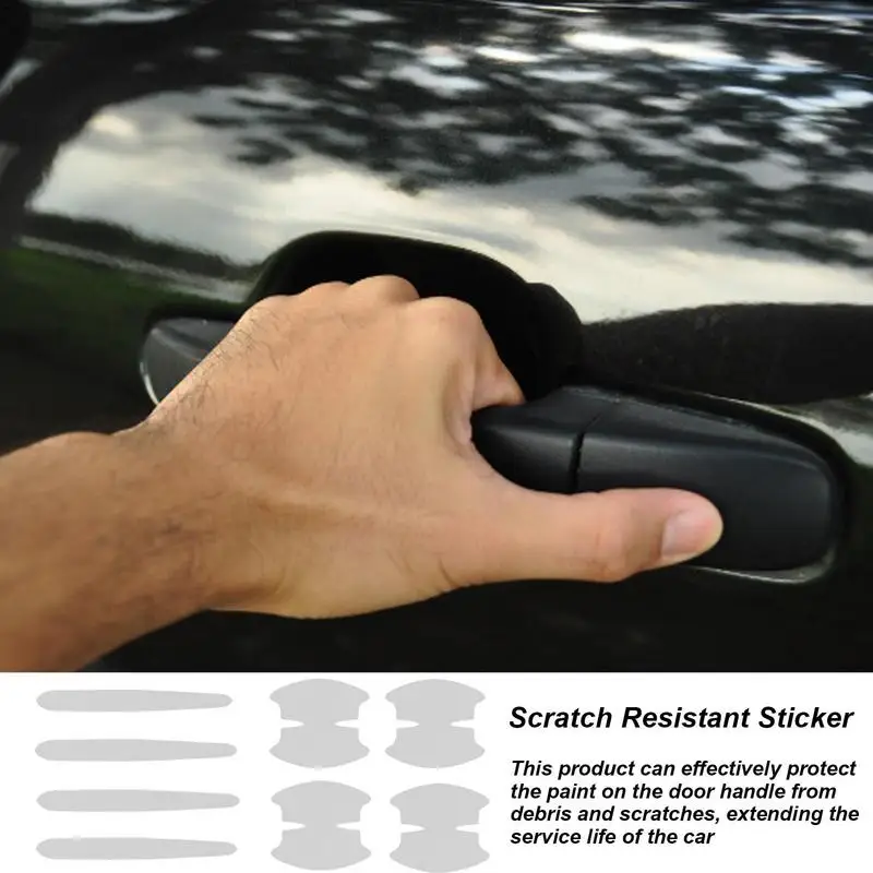 

4pcs Car Door Handle Scratch Protector Durable Invisible Automotive Door Protective Film Car Exterior Styling Accessories