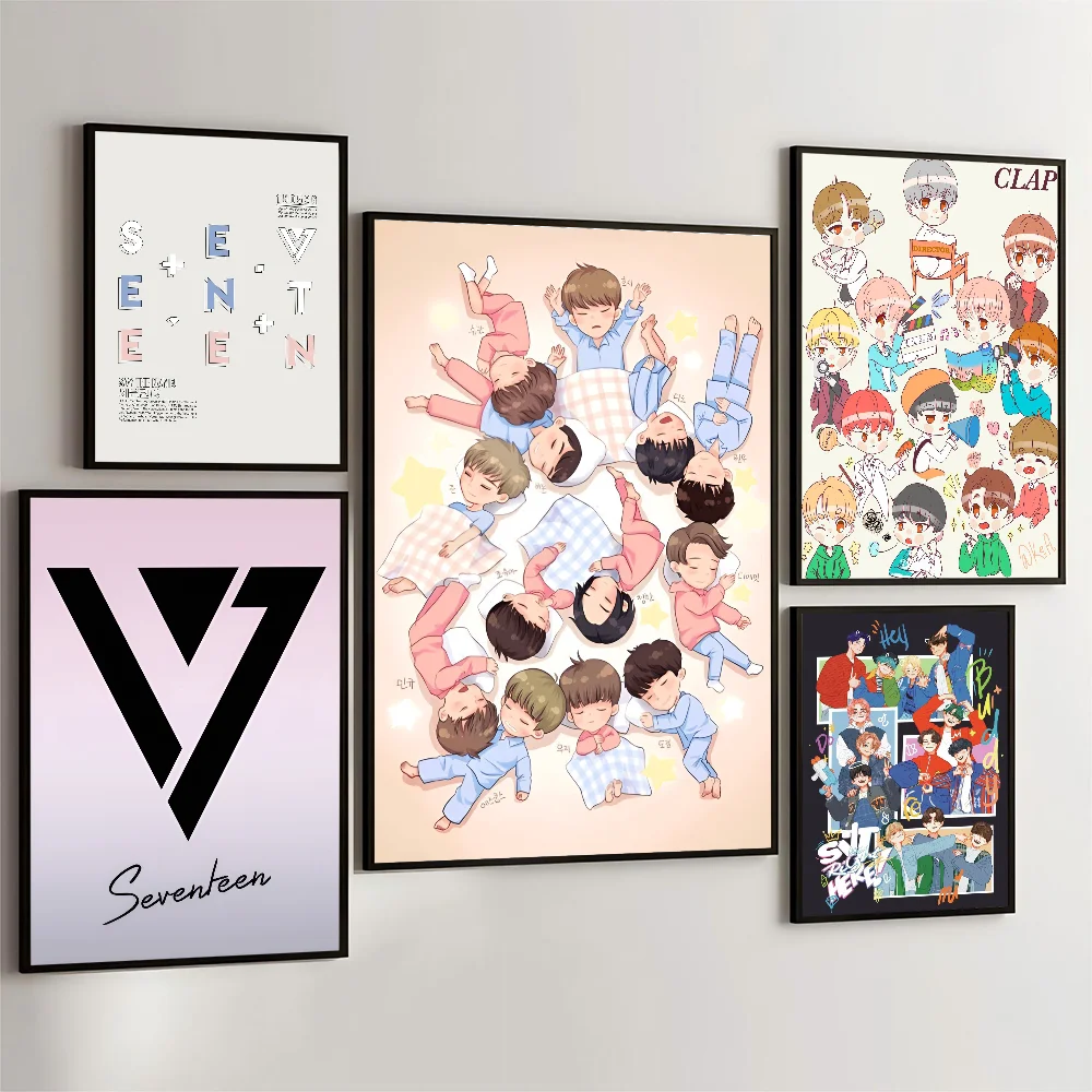 Семнадцать Kpop Ретро Плакат Растровая Крафт Бумага Diy Настенная Художественная