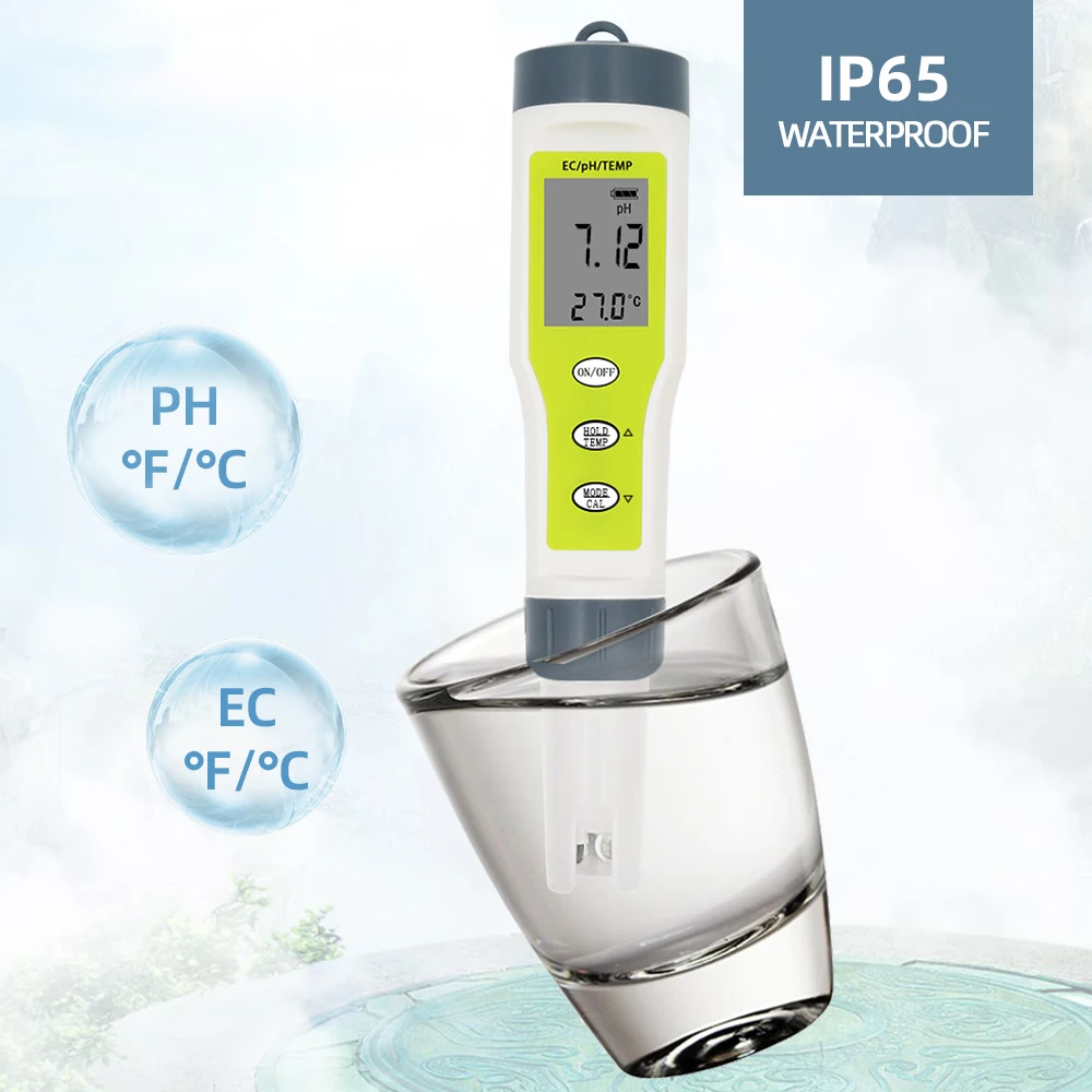 

PH/TDS/EC/Temp/Salt/S.G/ORP Meter For Water Quality Tester Waterproof Digital PH Tester For Pools Drinking Water Aquariums