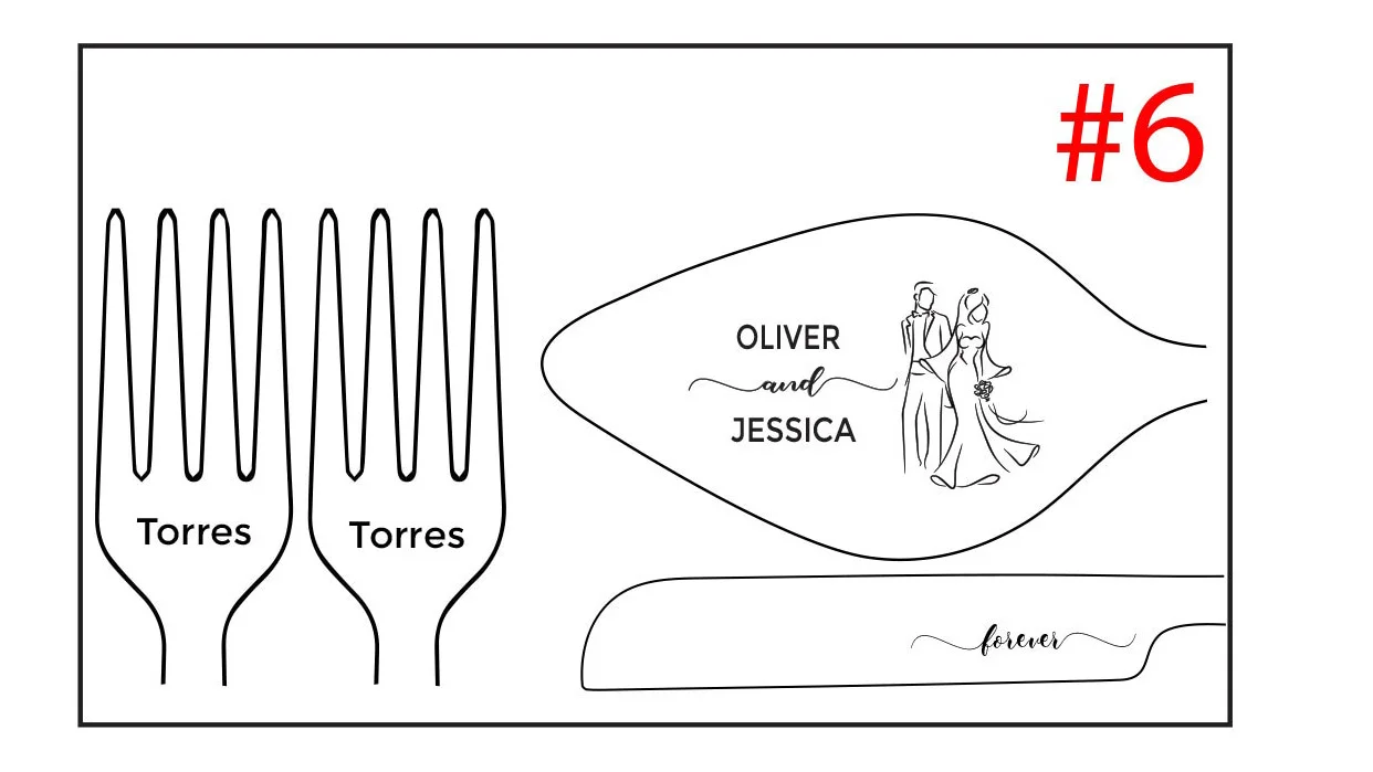 

Персонализированный набор для резки торта из нержавеющей стали
