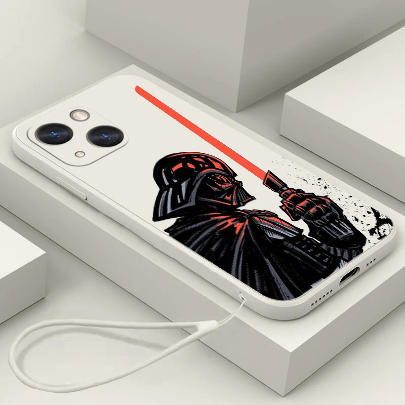 

Disney Cool Star Wars For iPhone 14 13 12 Mini 11 Pro XS MAX XR X 8 7 6S SE Plus Liquid Rope Shockproof Phone Case