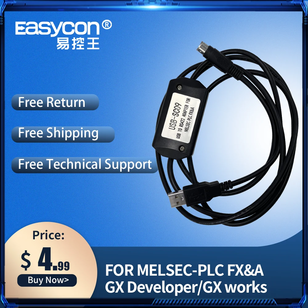 USB-SC09 Программирование PLC Кабель-адаптер MELSEC FX0N FX1N FX2N FX0S FX1S FX3U работает с