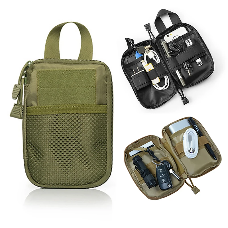 

Military Pouch Mesh Tools Accessory Pouches 1000D Nylon Tactical Waist Hunting Bags Outdoor Flashlight Magazine Pocket