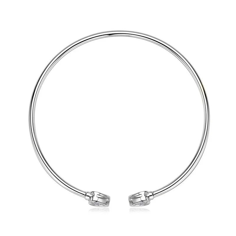 Женский классический браслет из серебра 925 пробы с муассанитом