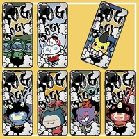 cute pokemon pikachu phone case for oppo find x2 x3 x5 pro lite neo 5g reno 4 5 6 7 lite z 4g 5g pro se black luxury funda cover