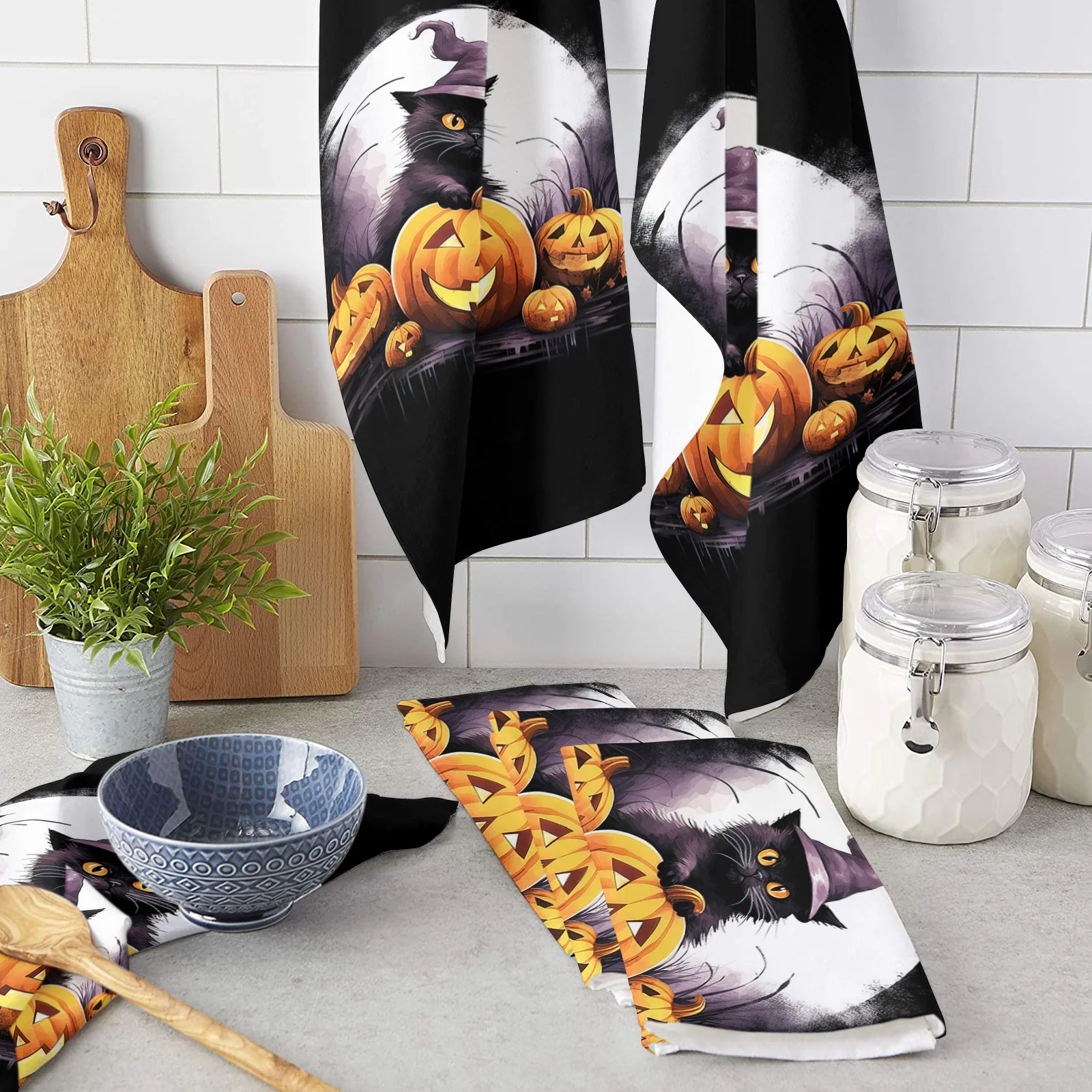 Absorbent Dish Cloth Tableware Towel For Kitchen Household C