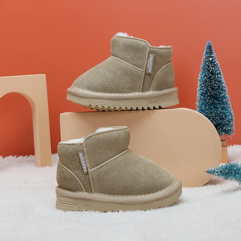 

Fashion Baby Frosted Shoes for Boys Snow Boots Cotton Warm High Top Sneakers Girls Toddler Shoes Winter Kids Soft Sole Tenis