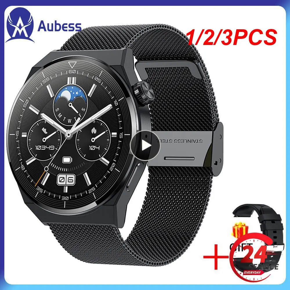 

1/2/3PCS For Huawei NFC Smart Watch Men GT3 AMOLED 390*390 HD Screen Heart Rate Call IP68 Waterproof