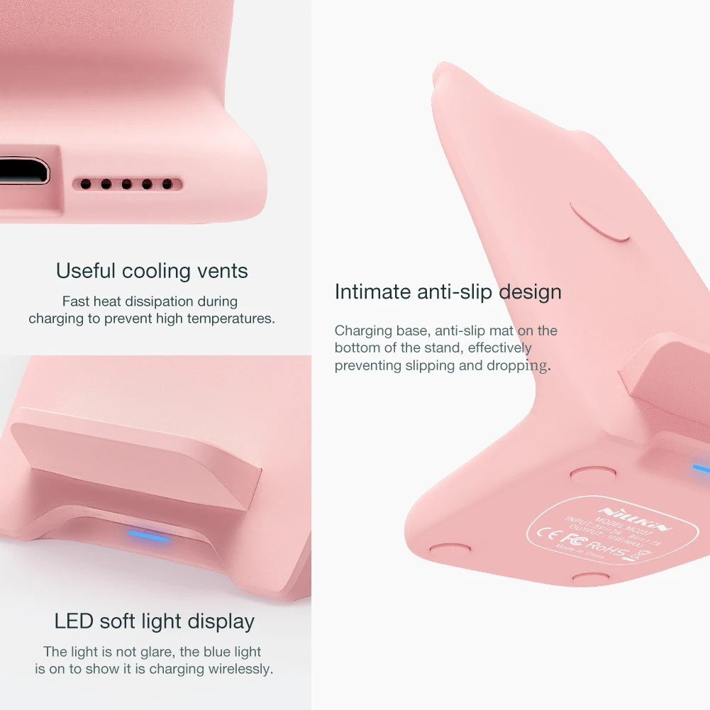 Беспроводное зарядное устройство NILLKIN 10 Вт Qi держатель для быстрой зарядки