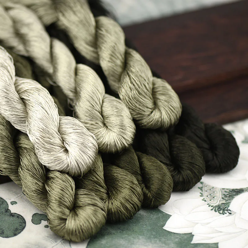 Шелковая нить для вышивки/100% нить/ручная вышивка крестиком/темно-зеленая/8 чистых