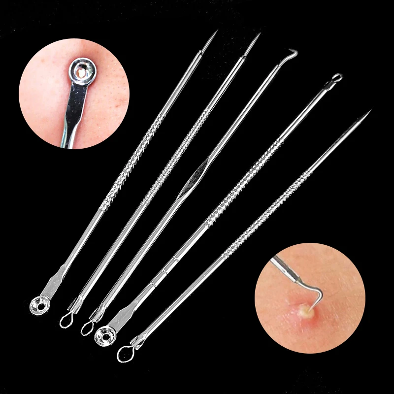 

2/3/4/5PCS Blackhead Removal Tools Comedone Acne Pimple Blemish Extractor Needles for Face Pore Cleaner Skin Care Tools
