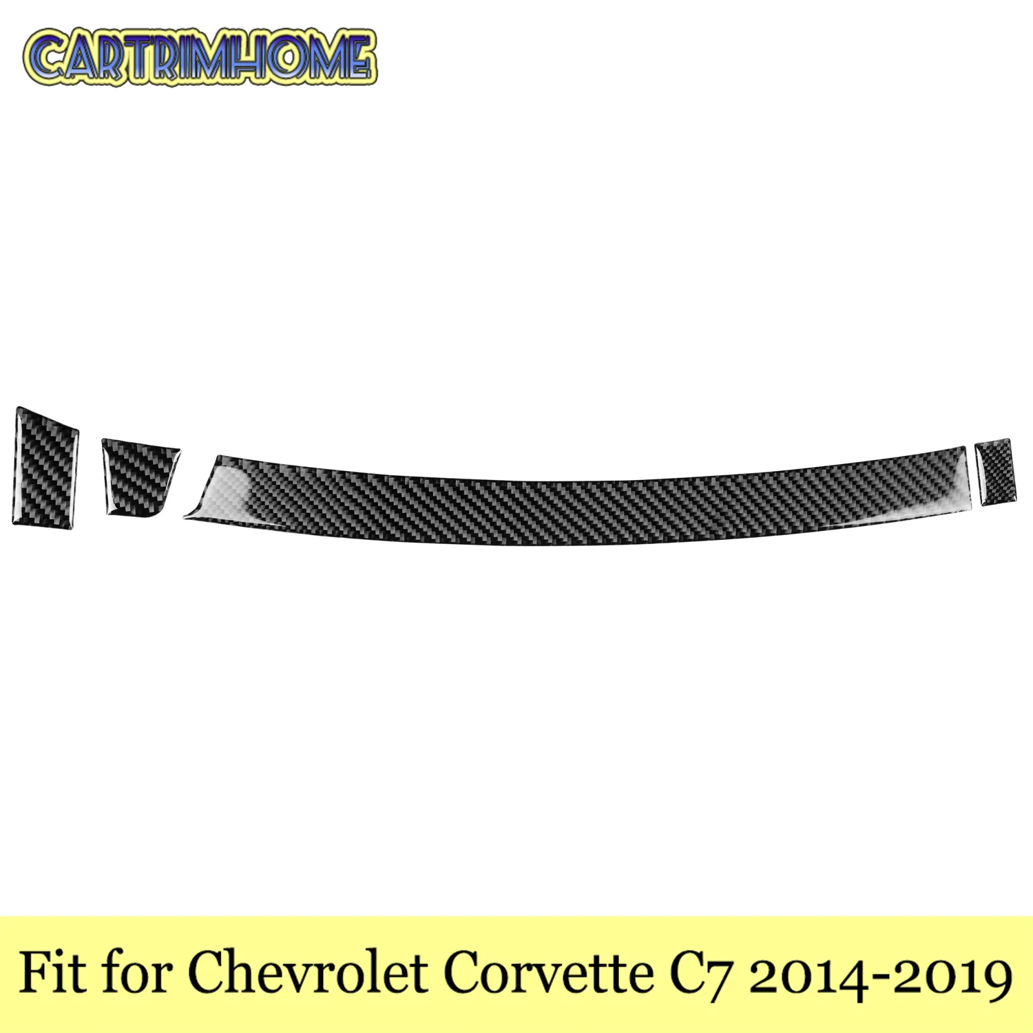 

Car Products Fit for Chevrolet Corvette C7 2014-2019 Accessories Center Console Dashboard Stripe Cover Trim 4pcs Interior Parts