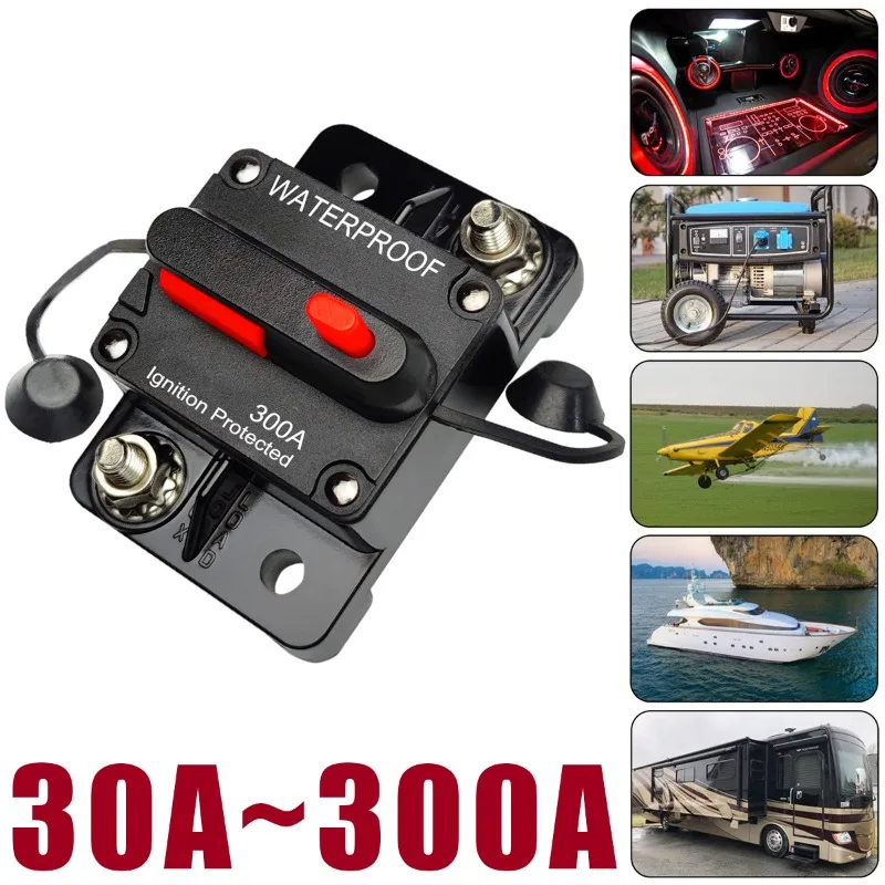 Автоматический выключатель предохранителя бренда 30A 40A 50A 60A 70A 80A 100A 120A 150A 200A 250A 300A 12-48 В постоянного тока для автомобиля лодки автомобиля водонепроницаемый