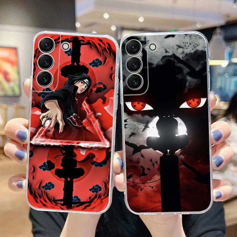 

Anime Naruto Uchiha Itachi Phone Case For Samsung Galaxy S22 S21 Ultra S20 S30 FE S8 S9 S10 5G Plus Lite Soft Transparent Cover