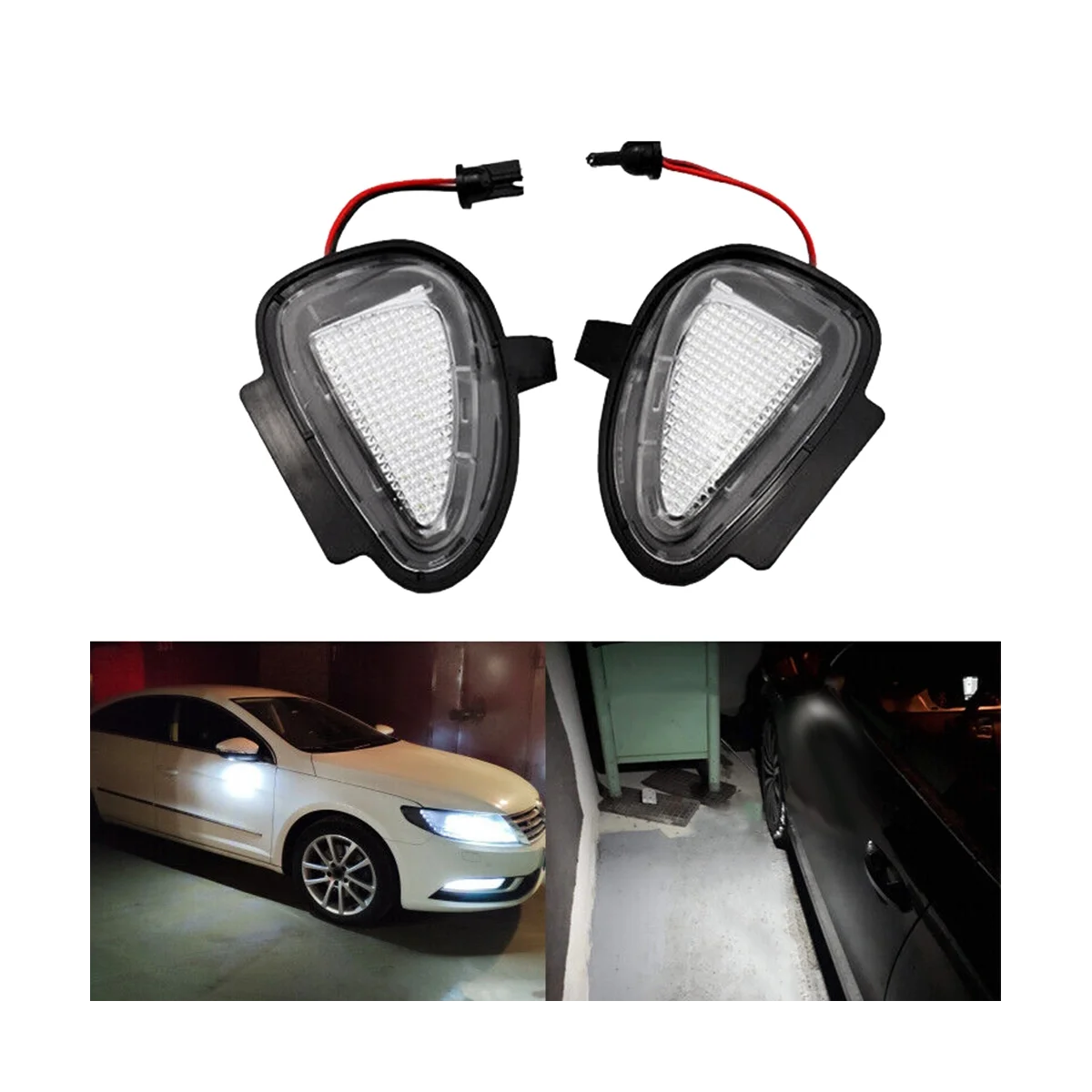 

LED Mirror Light Ground Light Rearview Mirror Light Welcome Light Car Accessories for Volkswagen Golf 6 MK6 Touareg