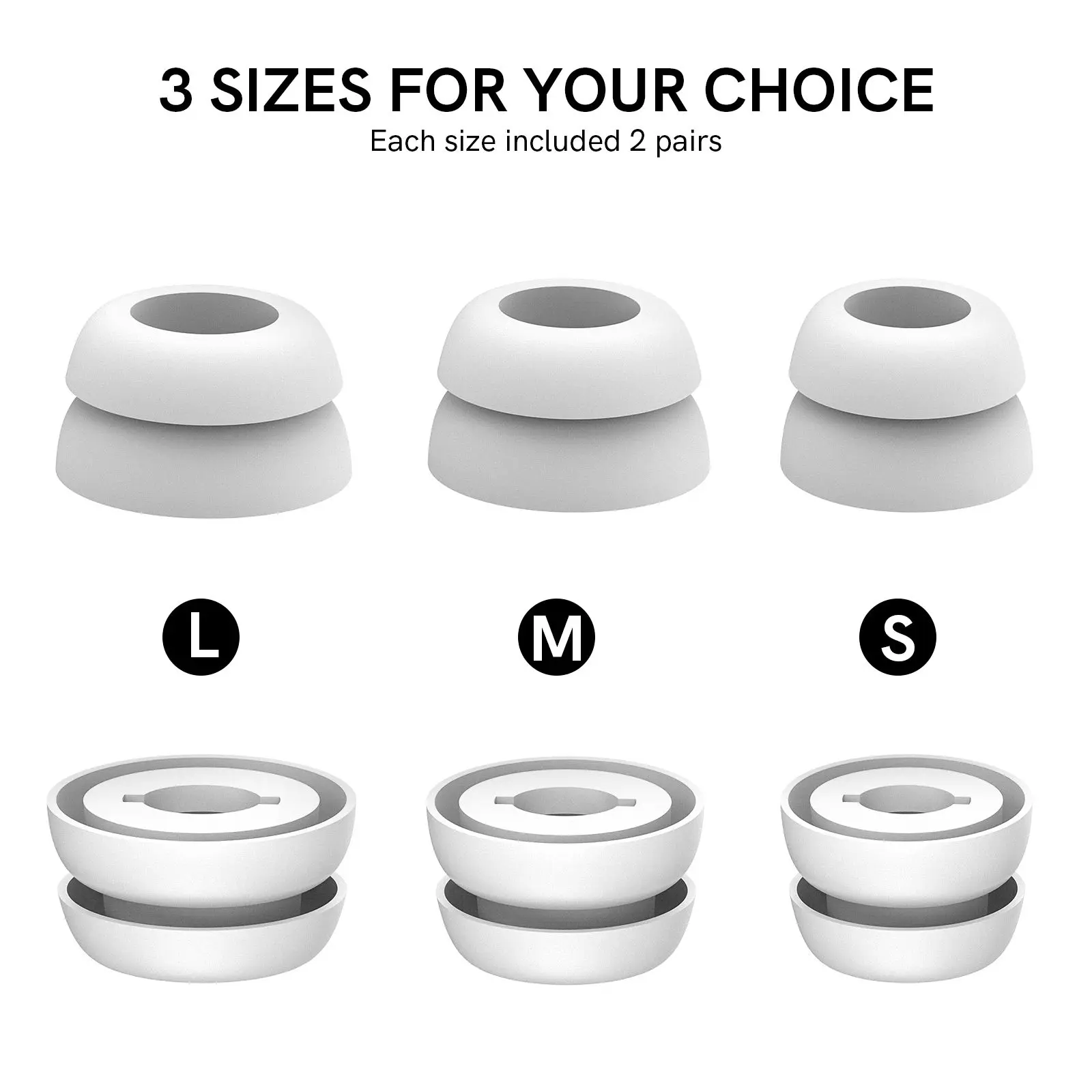 12Pcs Silicone Ear Tips Anti-drop Double Flange Replacement Earbuds for Samsung Galaxy Buds Pro Eartips Earphone Accessories - купить по
