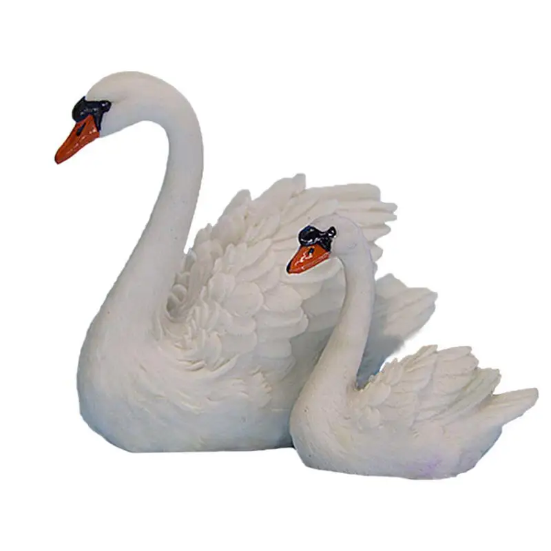 

2Pcs Mini White Resin Figurine Home Garden Statues Fountain Fairy GardenLandscape For Lawn Garden Decoration