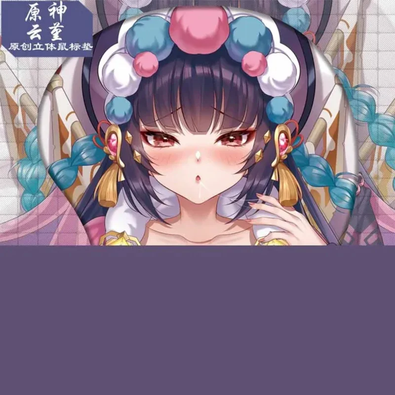 Игровой Настольный коврик для мыши Genshin impact Yun Jin геймерский силиконовый гелевый в