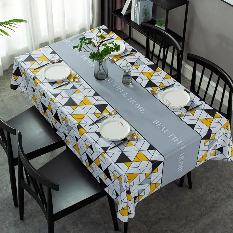 

European-style Tablecloth Home Restaurant Birthday Party Wedding Decoration Rectangular Waterproof and Oil-proof Nappe De Table