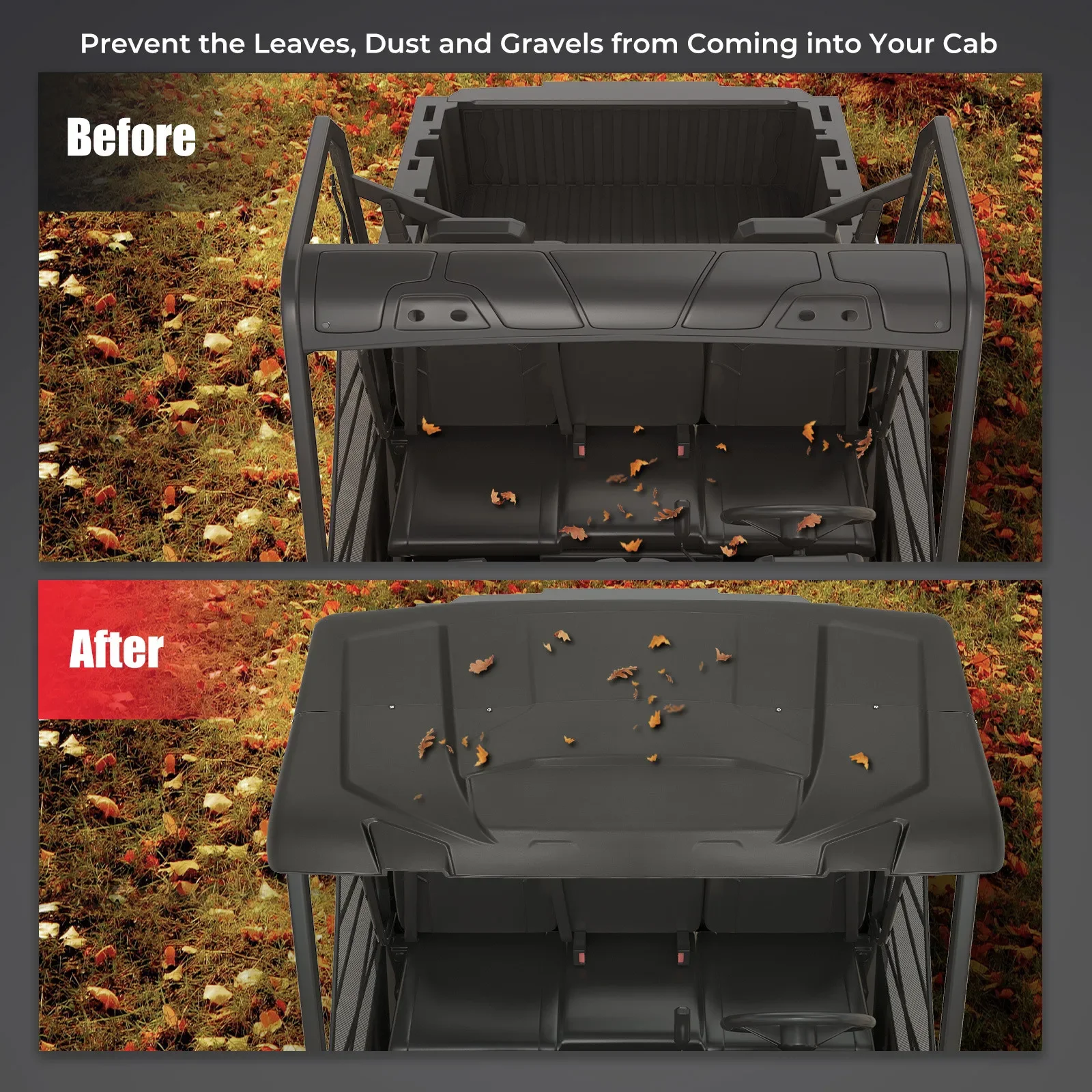 Твердая крыша KEMIMOTO UTV пластиковая комбинация крыши совместимая с Can Am Defender HD8 HD10