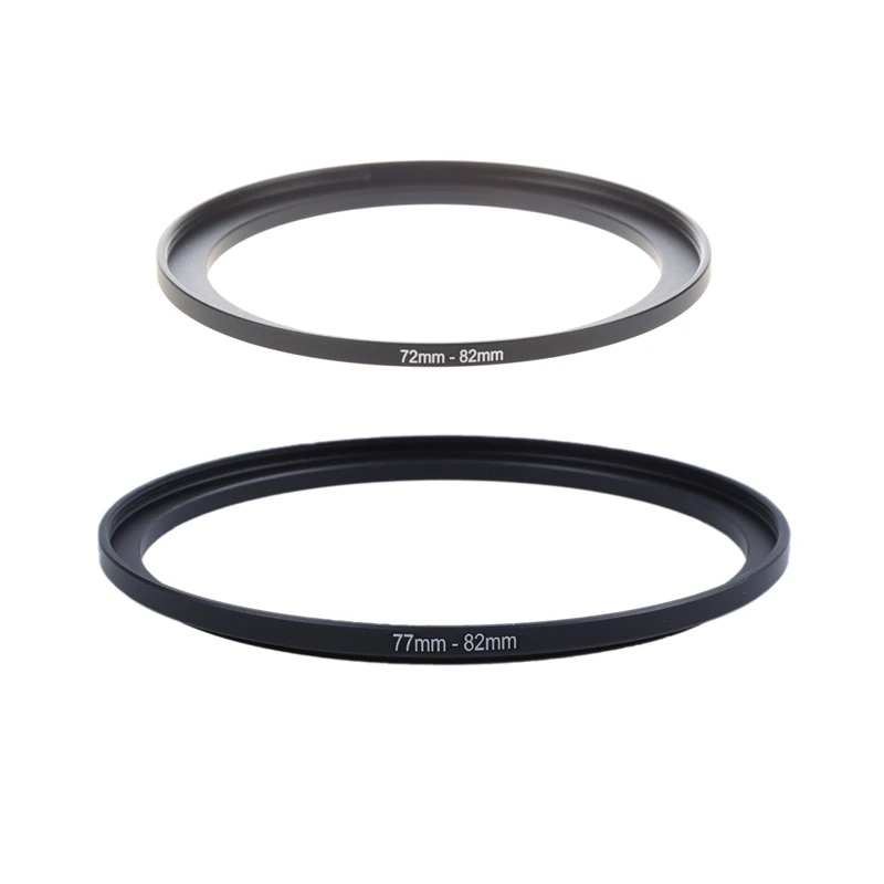 

2 шт., повышающее кольцо-адаптер для фильтра объектива от 72 до 82 мм и 77 до 82 мм