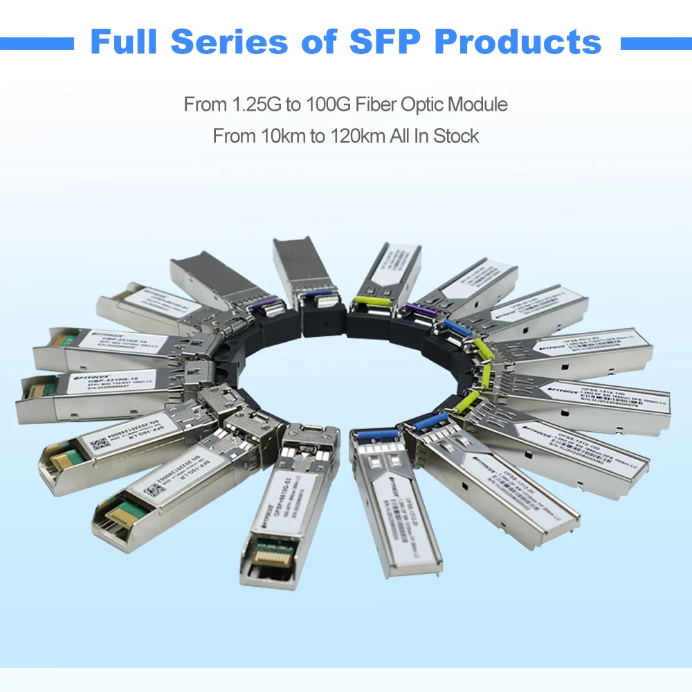 OPTFOCUS Sfp For Brand Switch 1.25G LC SC BiDi 20 to 120km WDM Fiber Optic Transceiver SFP Module with DDM Function