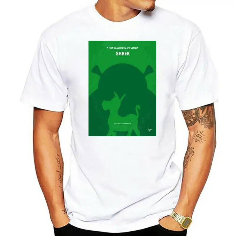 Men t-shirt Shrek Minimalist Movie Poster T Shirt tshirt Women t shirt